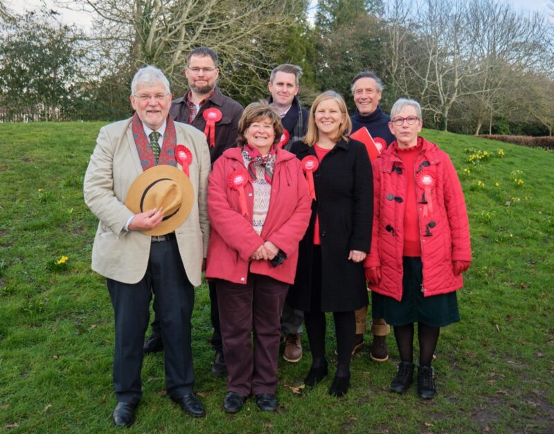 Some of our Labour candidates. Richard Westwood, Steven Lister, Clare Hunt, Ian Ridge, Hannah Young, Will Hall, Adele Gardner  Photograph by Ken Abbott Photography