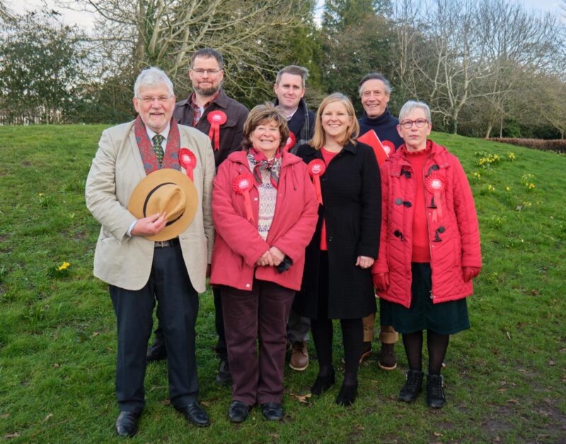 Some of our Labour candidates. Richard Westwood, Steven Lister, Clare Hunt, Ian Ridge, Hannah Young, Will Hall, Adele Gardner Photograph by Ken Abbott Photography