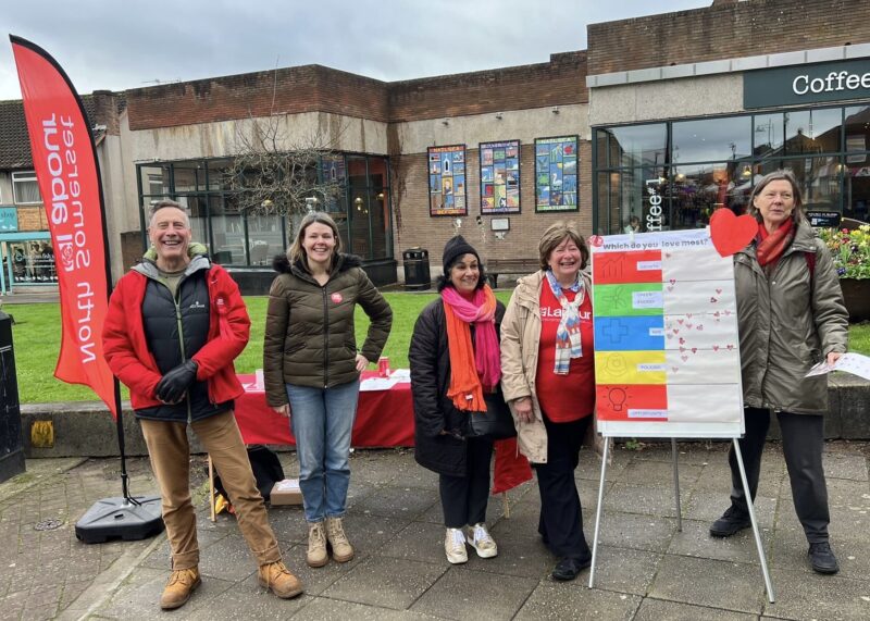 Labour members running the stall at Nailsea Farmers Market